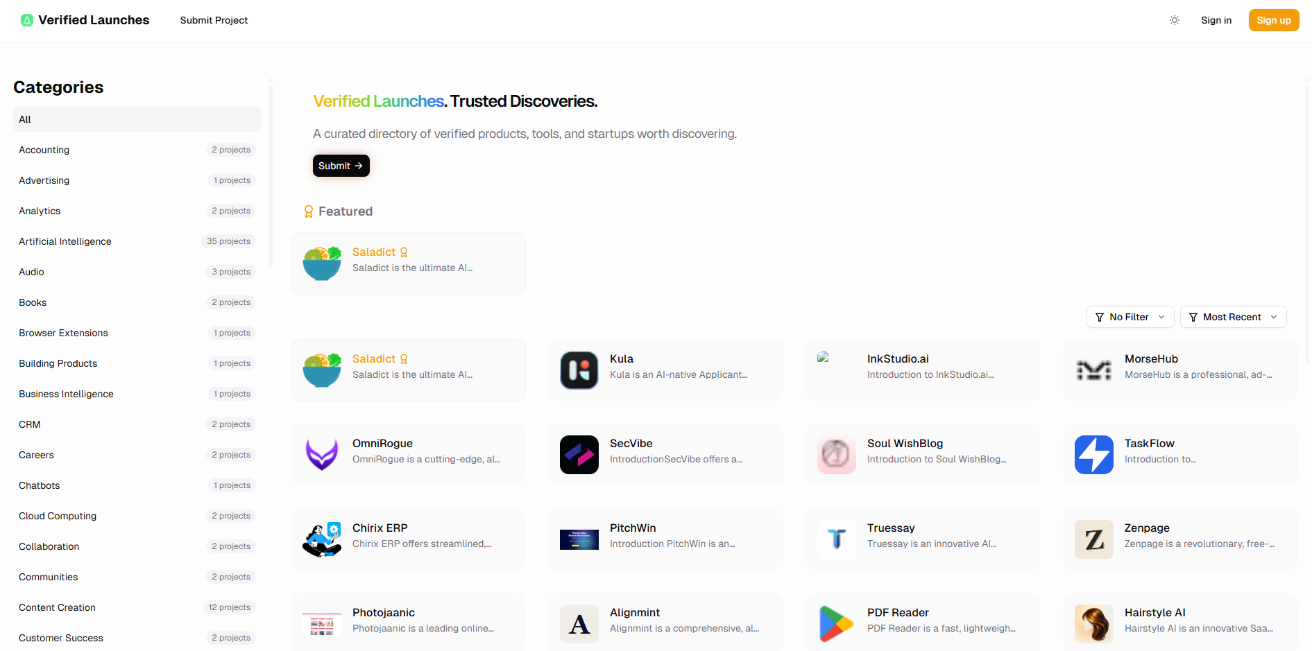 Verified Launches screenshot 1 of 1