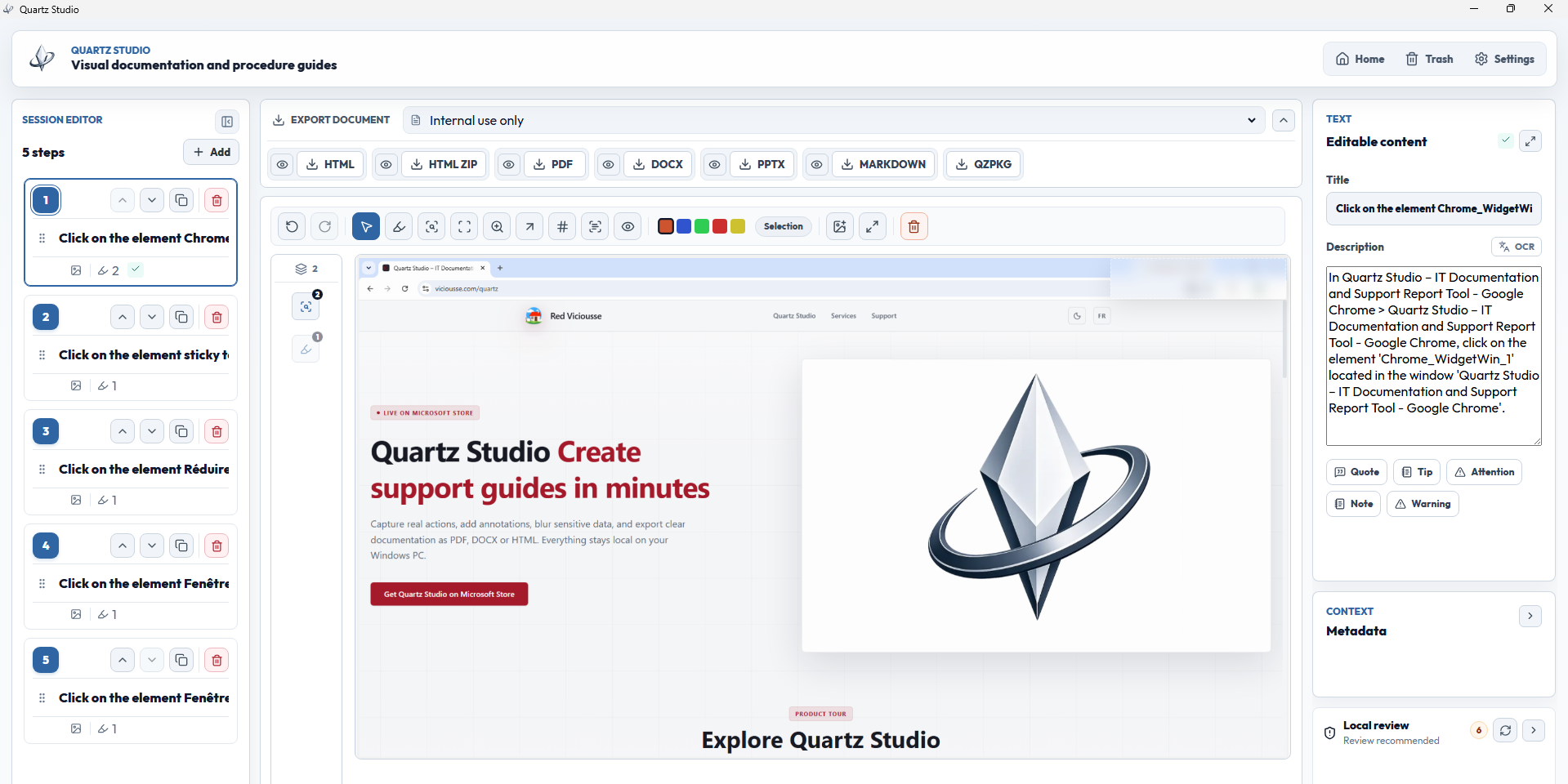 Quartz Studio screenshot thumbnail 3