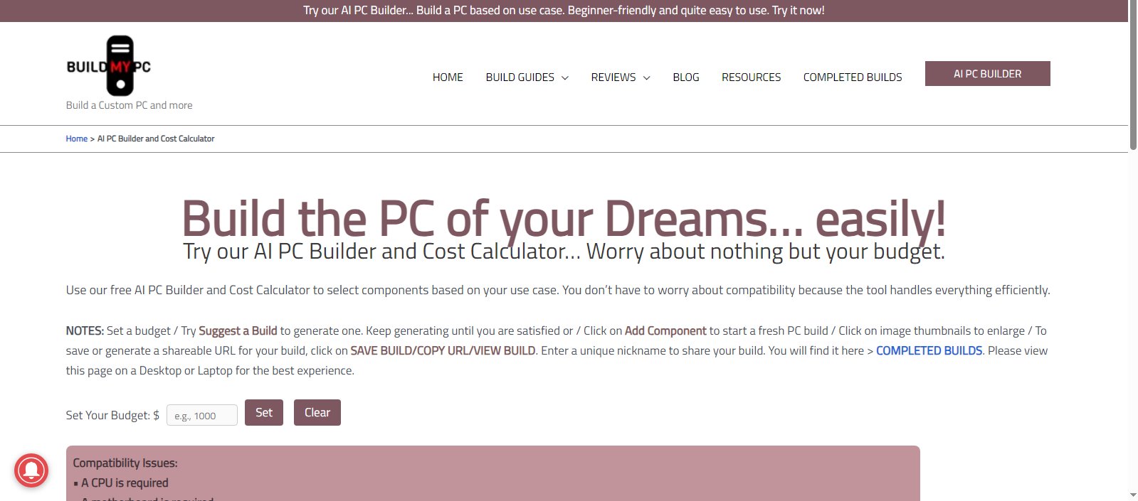 AI PC Builder screenshot 1 of 6