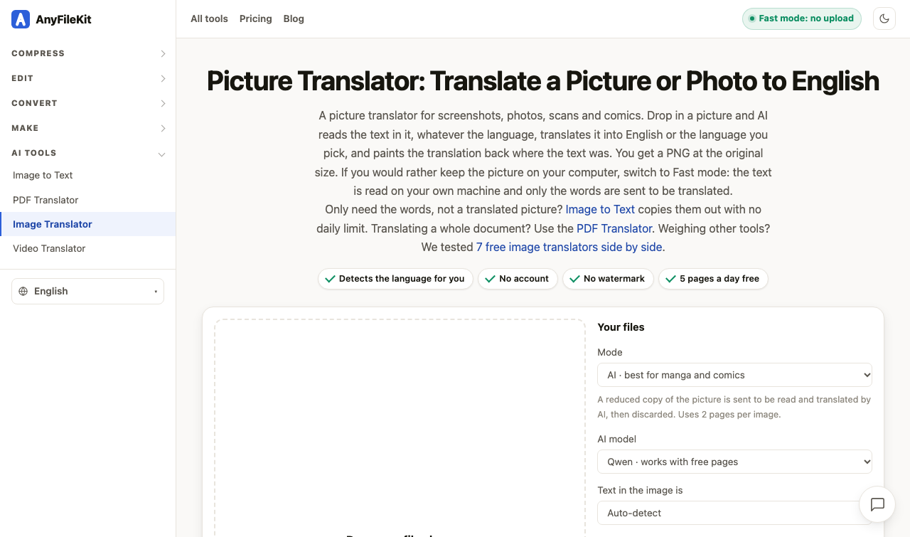 AnyFileKit Picture Translator screenshot 1 of 1