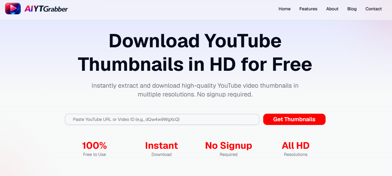 YouTube Thumbnail Downloader screenshot 1 of 1