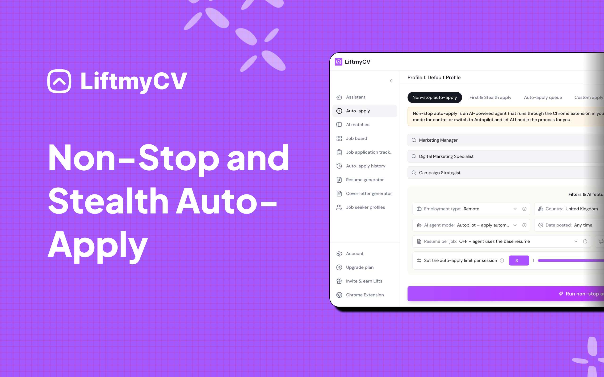 LiftmyCV: AI Job Search Agent screenshot thumbnail 3