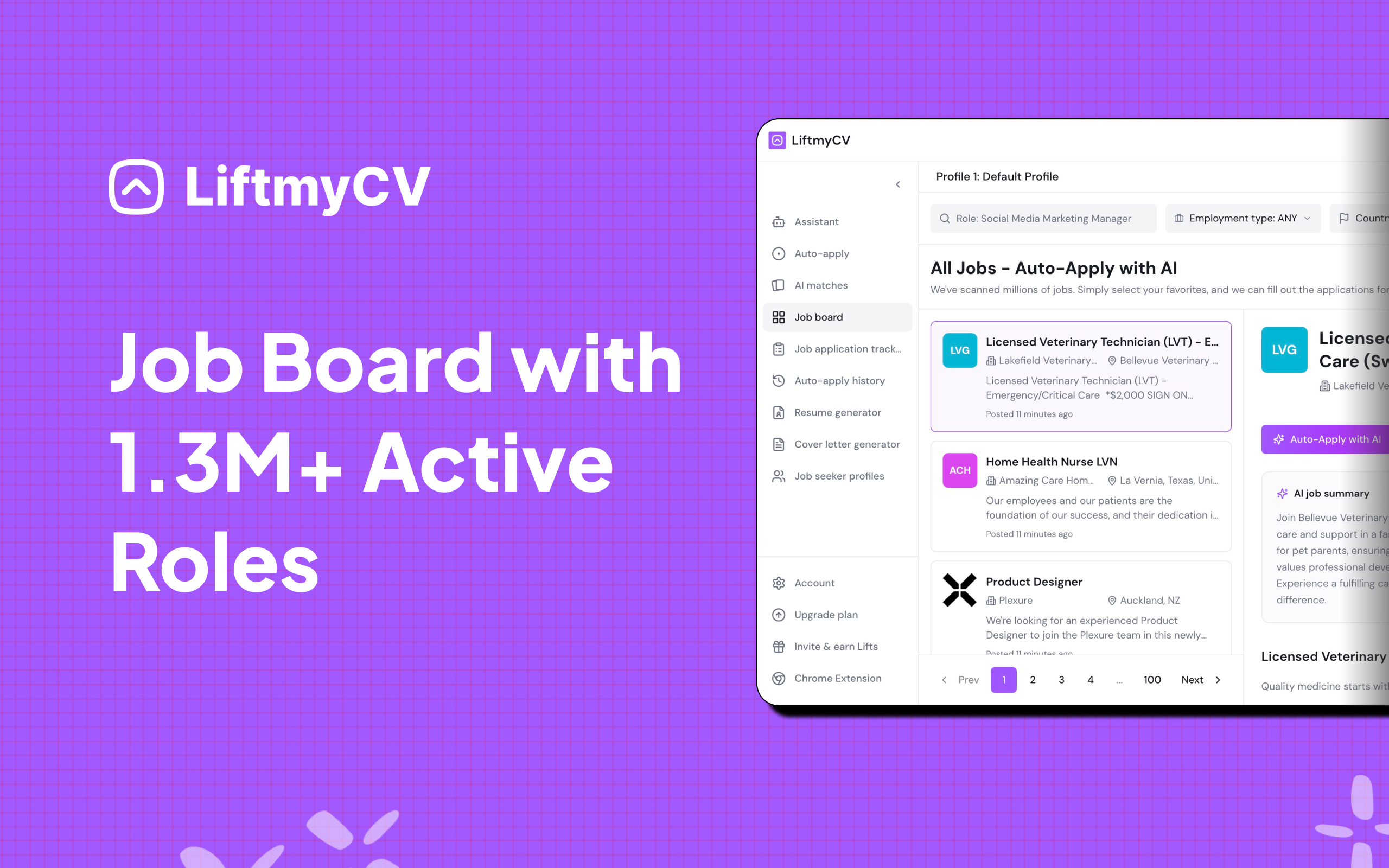 LiftmyCV: AI Job Search Agent screenshot thumbnail 2