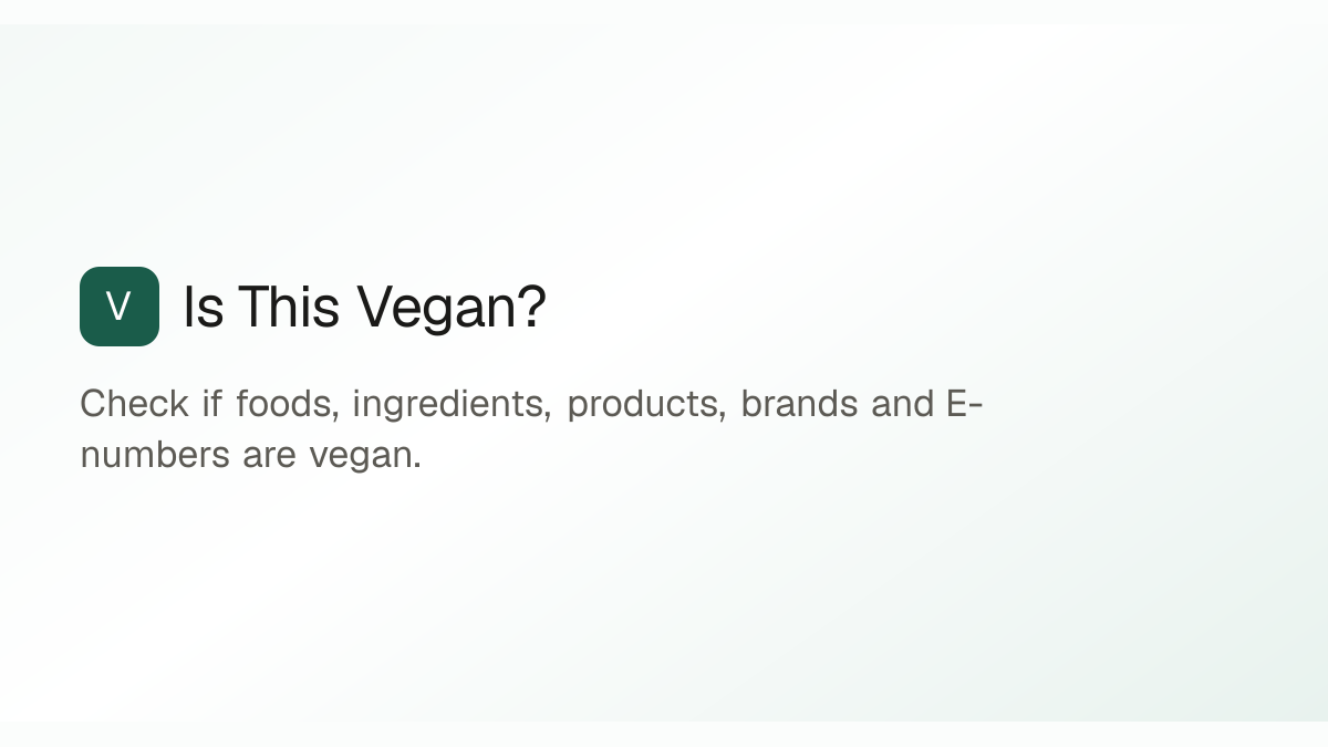 Is This Vegan? screenshot 1 of 1