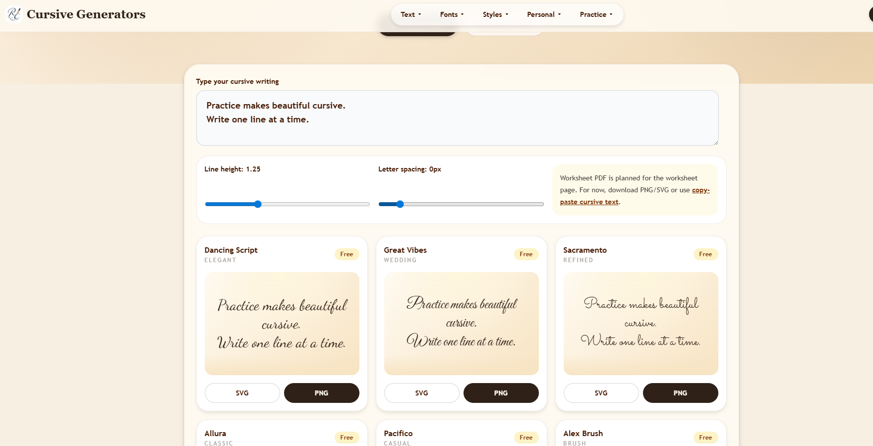Cursive Generator screenshot 1 of 1