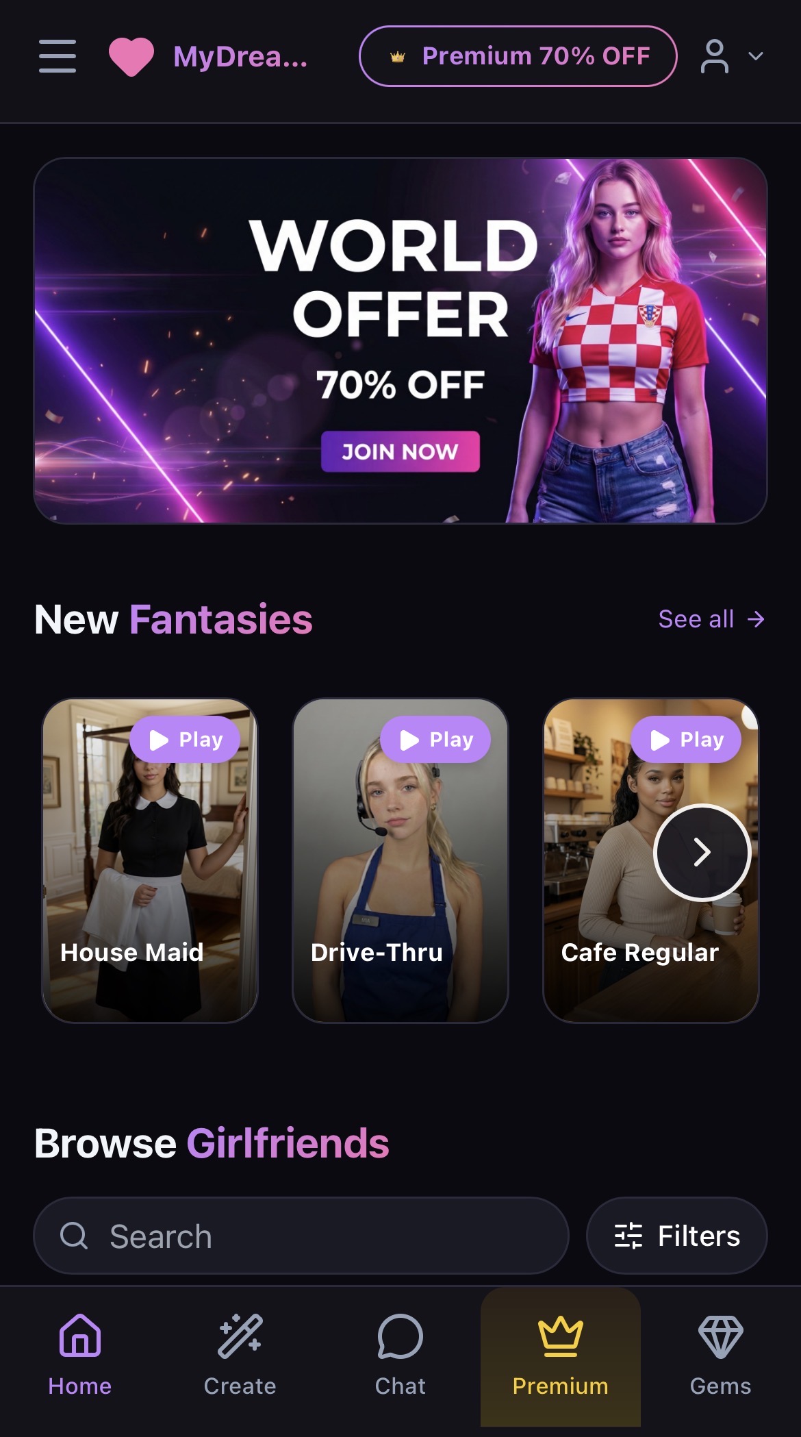 MyDreamGirlfriend.ai screenshot 1 of 1