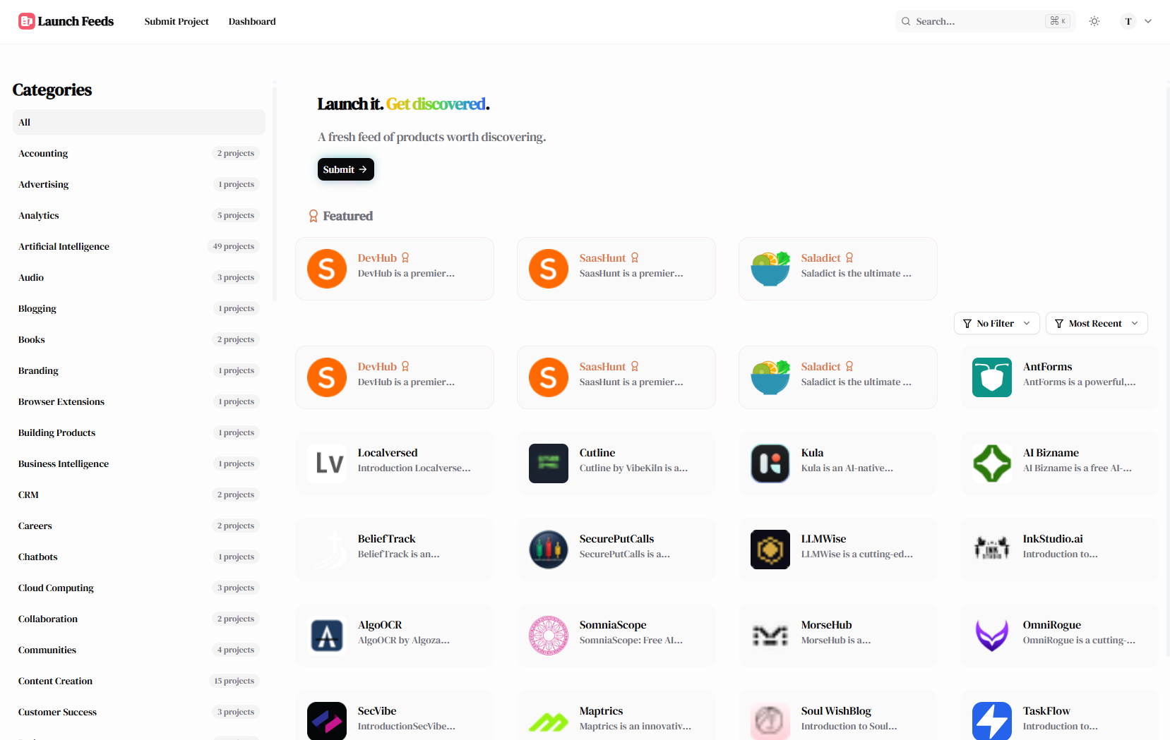 LaunchFeeds screenshot 1 of 1