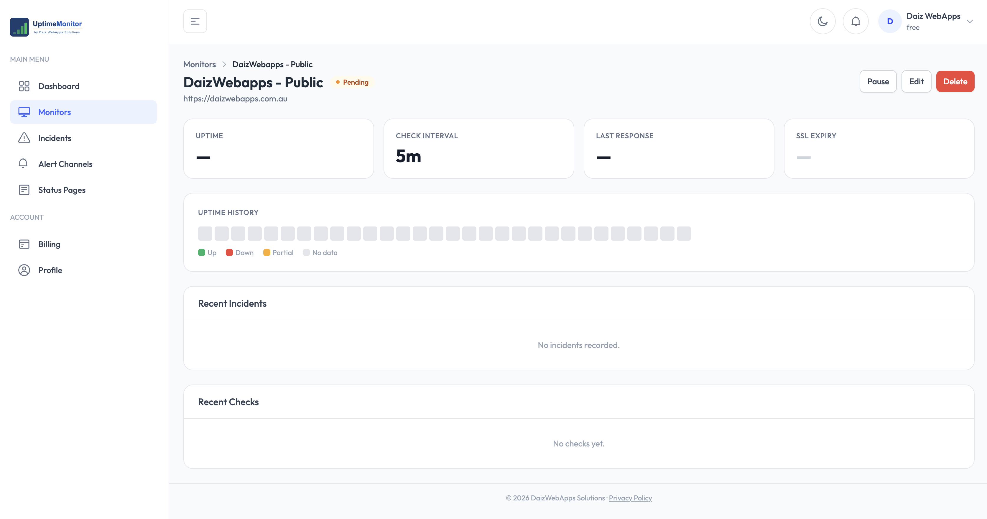 Uptime Monitor screenshot thumbnail 4