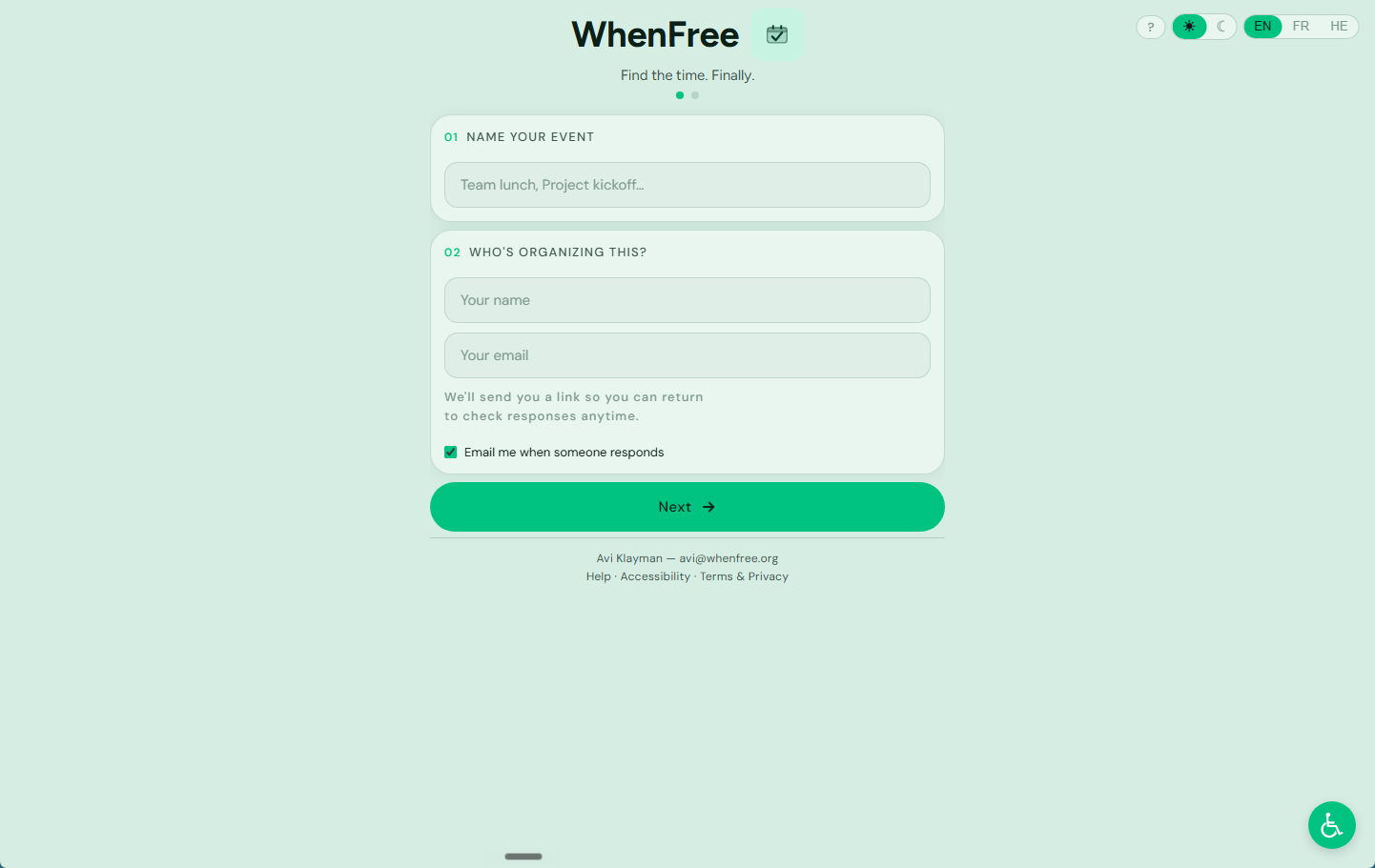 WhenFree screenshot thumbnail 2