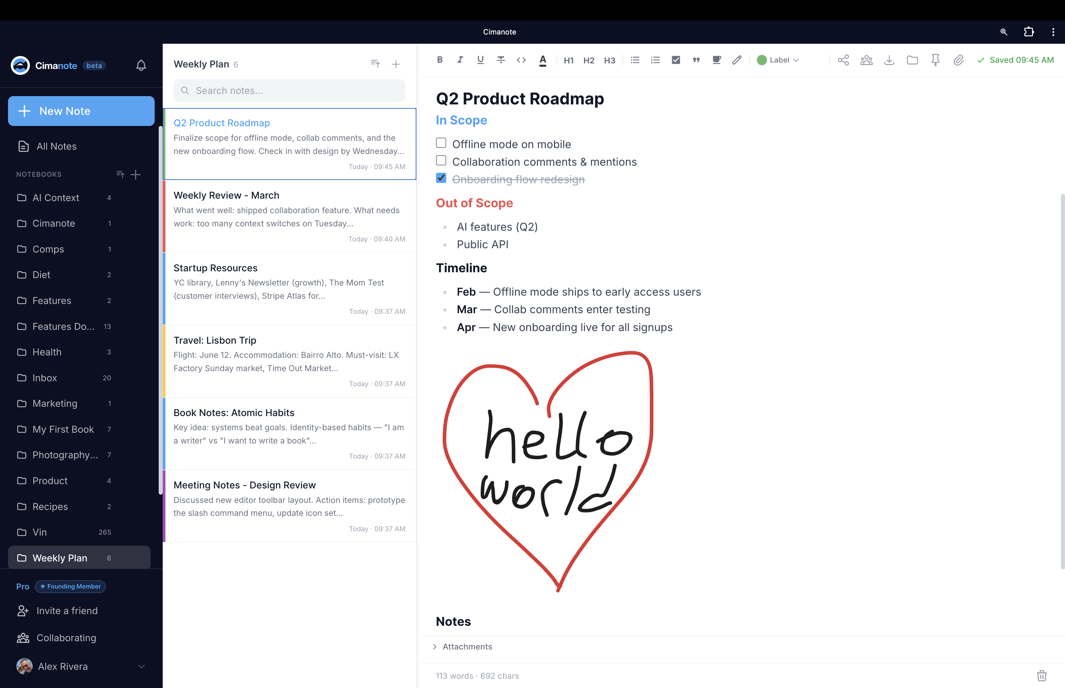 Cimanote screenshot thumbnail 3