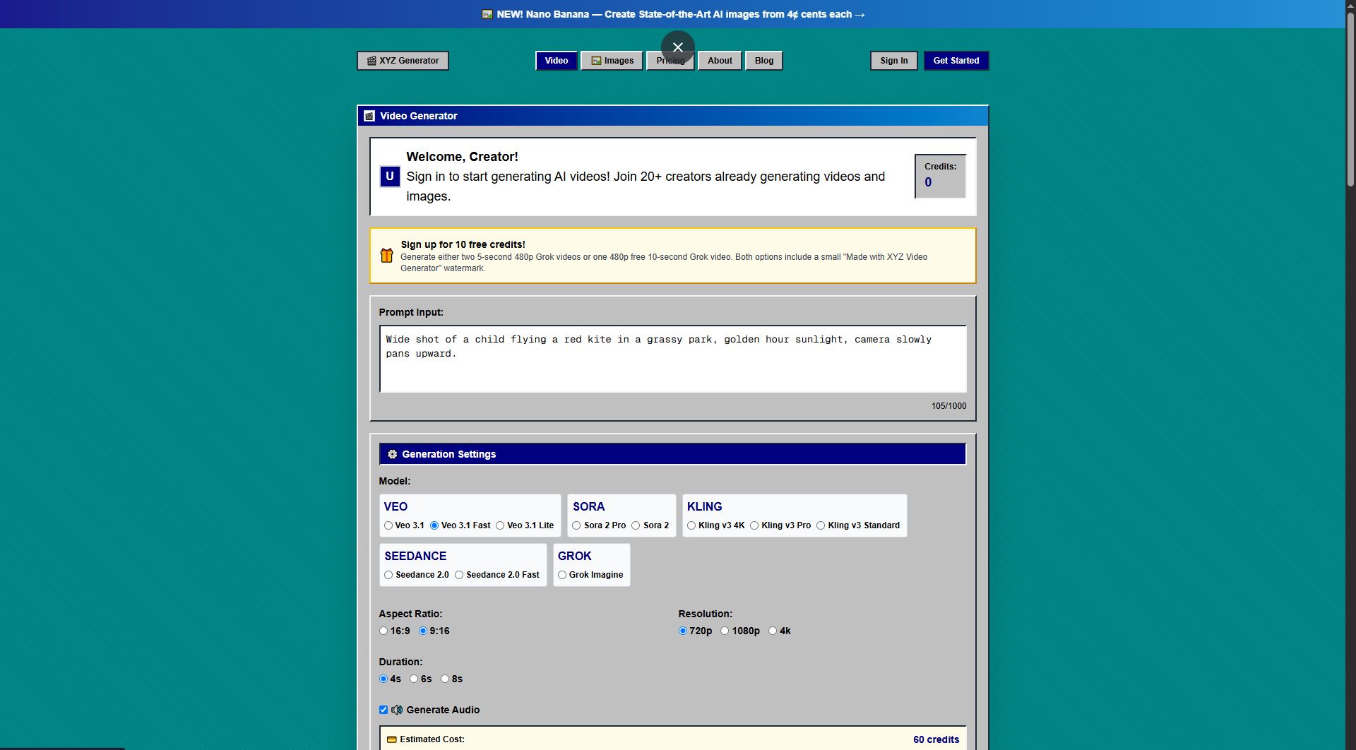 XYZ Generator screenshot 1 of 1