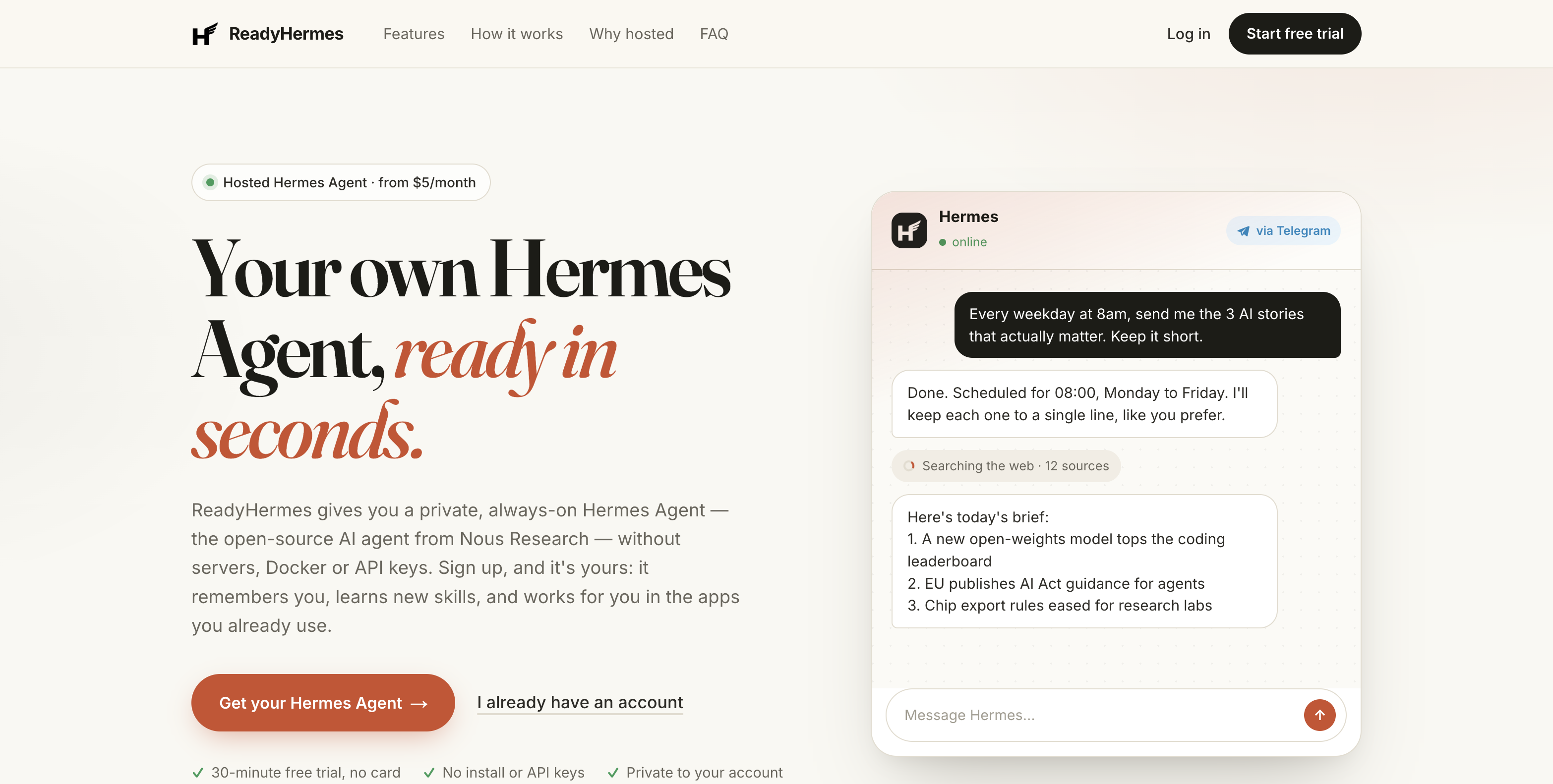 ReadyHermes screenshot 1 of 1