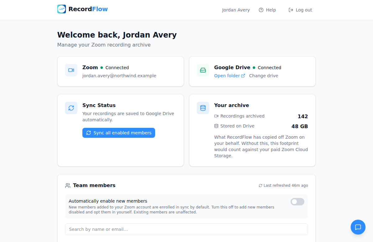 RecordFlow screenshot 1 of 5