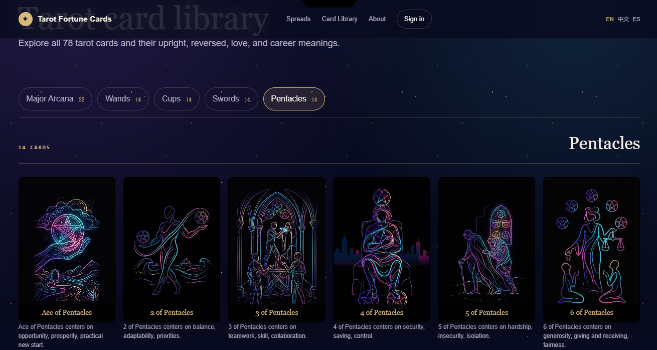 Tarot Fortune Cards screenshot 1 of 1