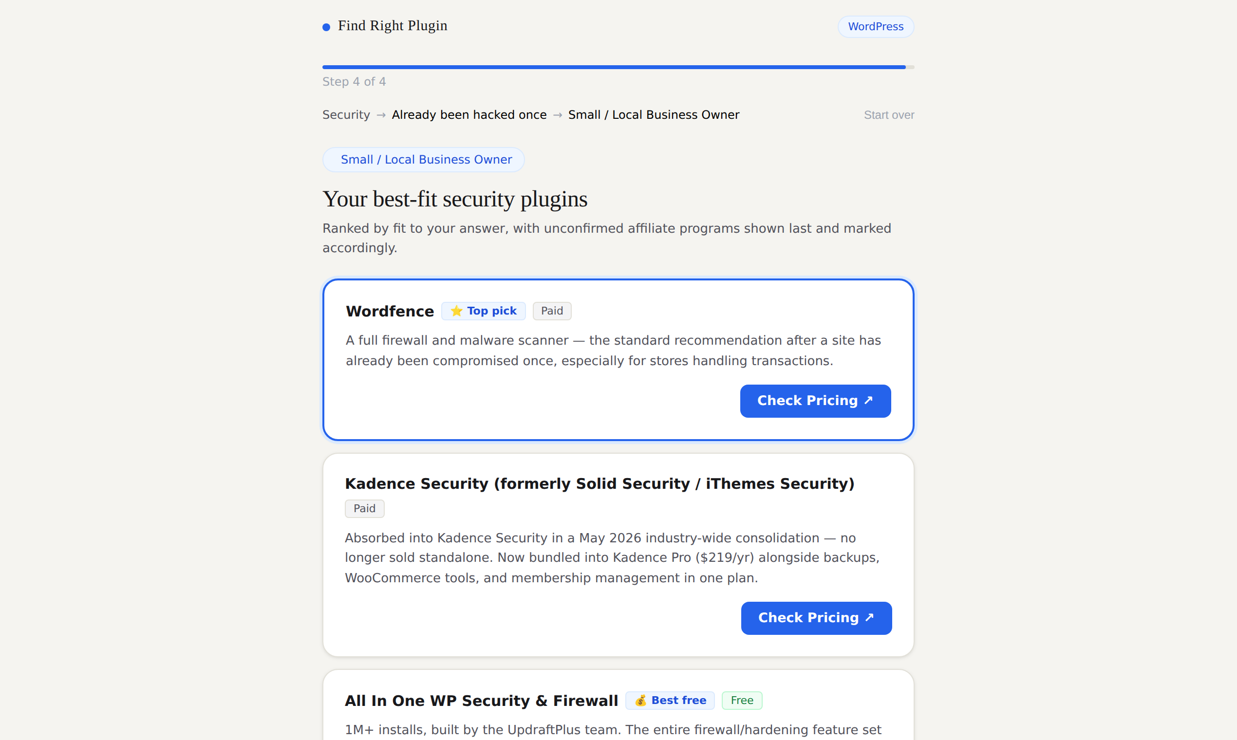 Find Right Plugin screenshot thumbnail 4