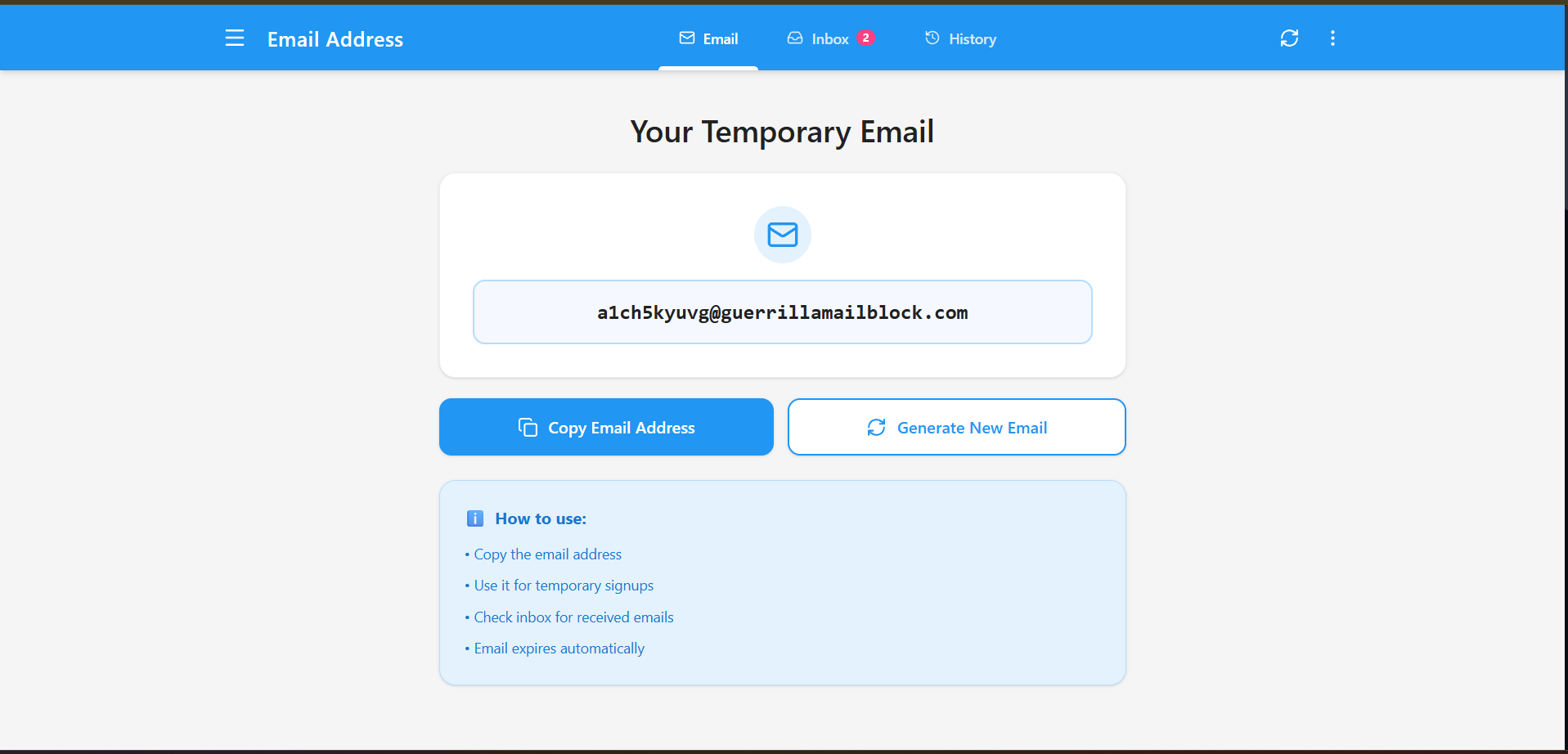 TempEmailfree screenshot 1 of 1