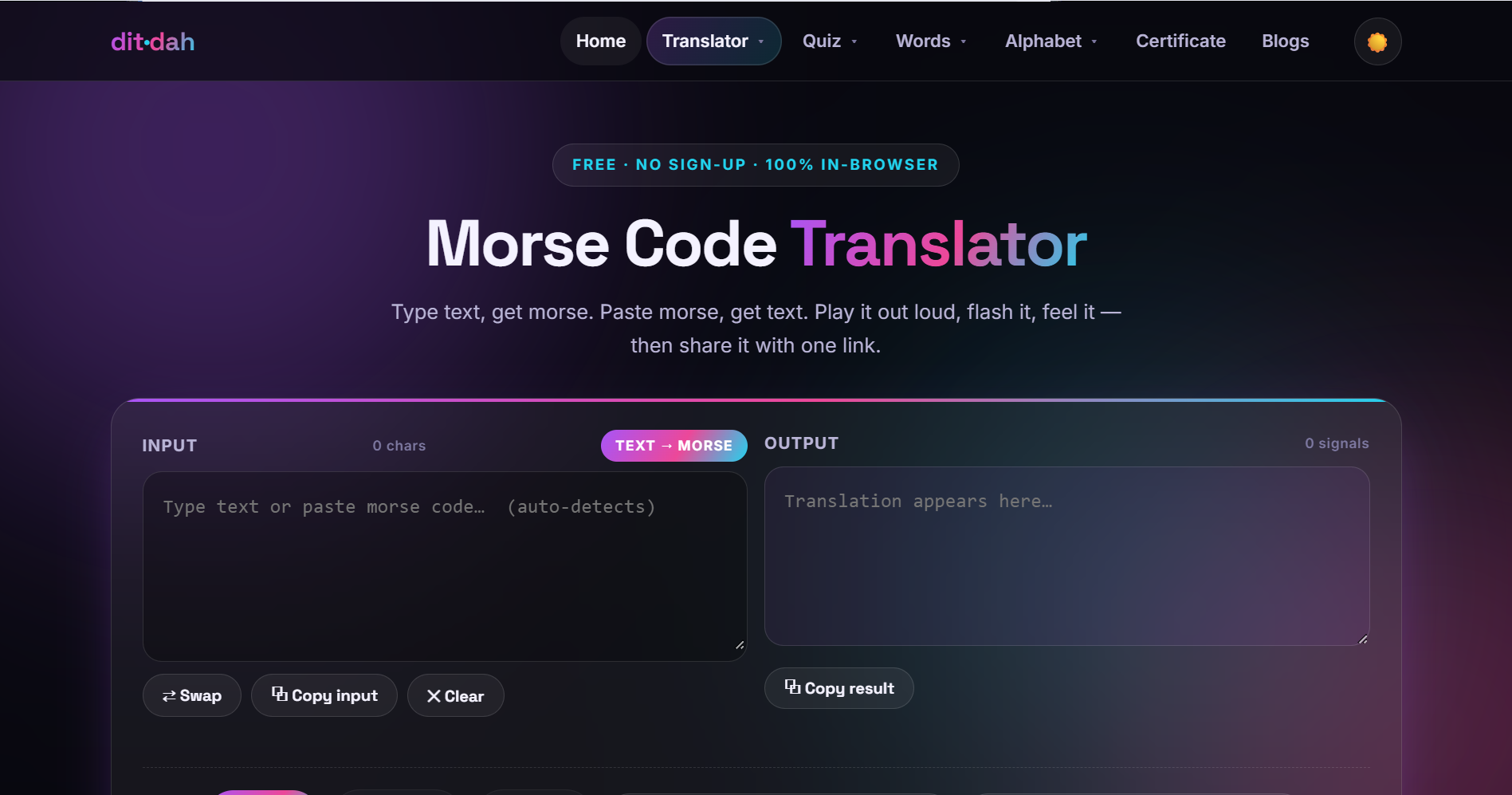 ditdah — Morse Code Translator screenshot 1 of 1