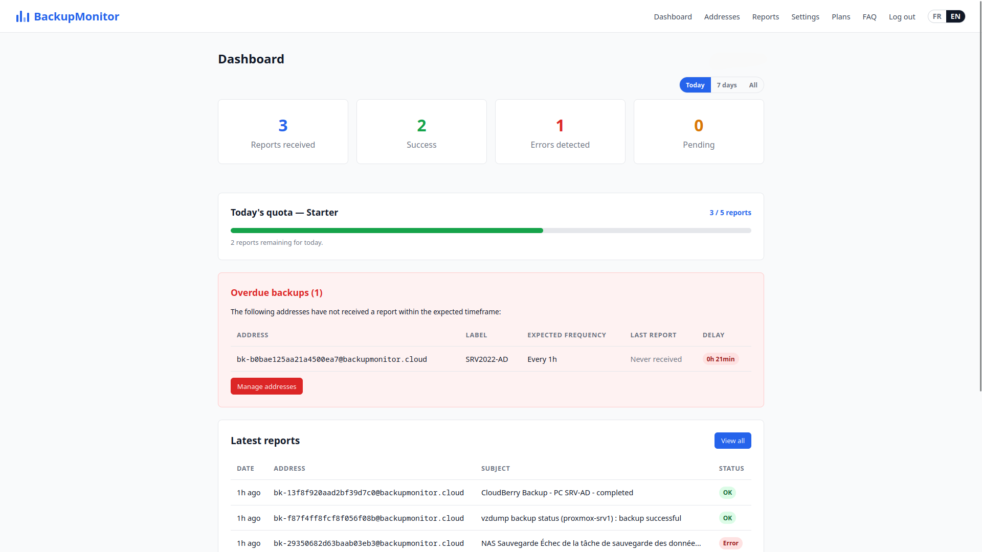 BackupMonitor.cloud screenshot thumbnail 2