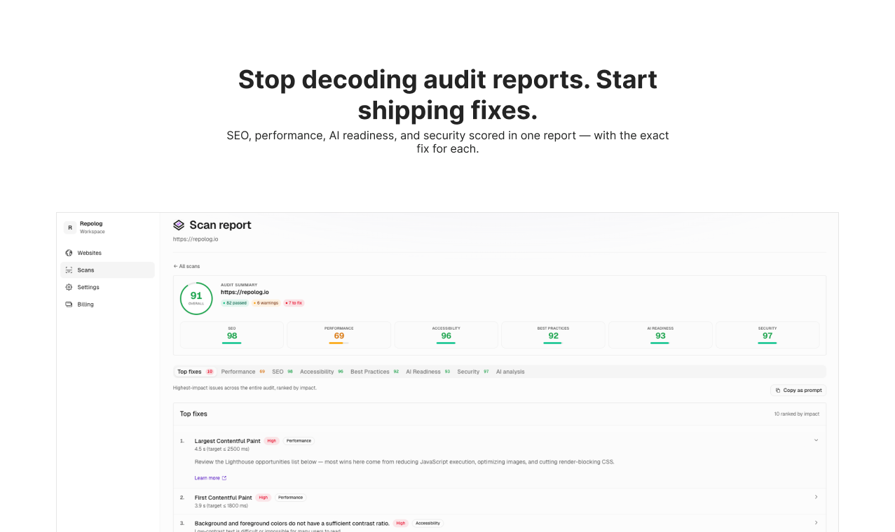 Repolog screenshot 1 of 1