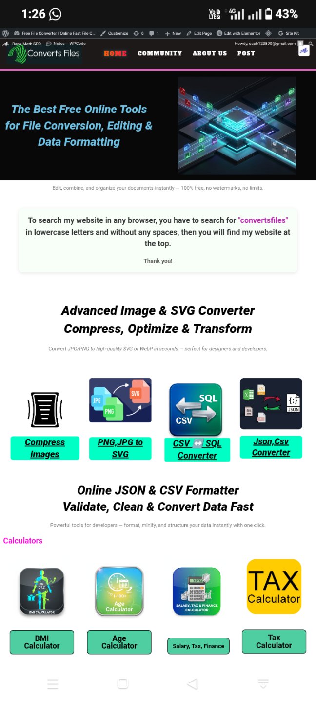 ConvertsFiles screenshot 1 of 2