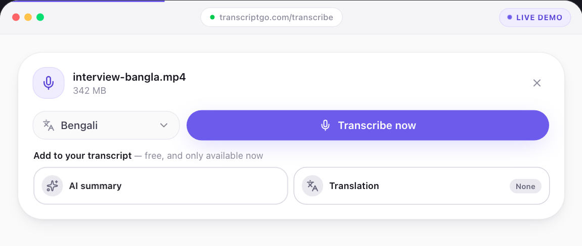 TranscriptGo screenshot thumbnail 2