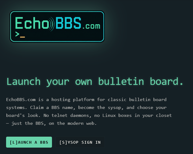 EchoBBS screenshot 1 of 1