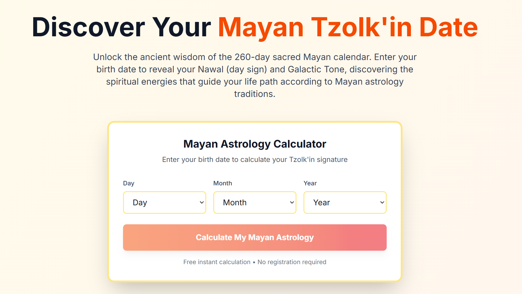 Mayan Astrology Calculator screenshot thumbnail 2