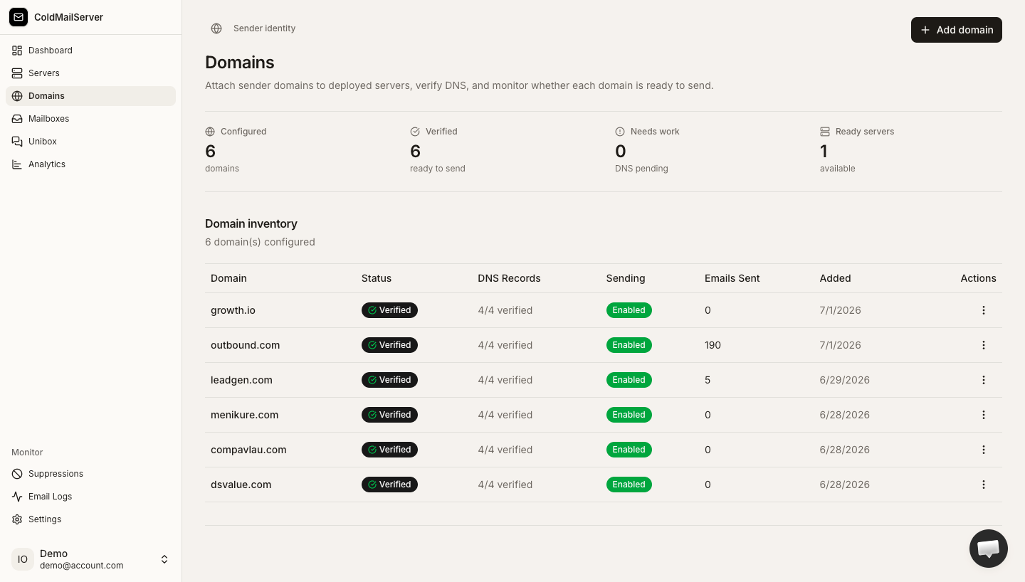 Cold Mail Server screenshot thumbnail 4