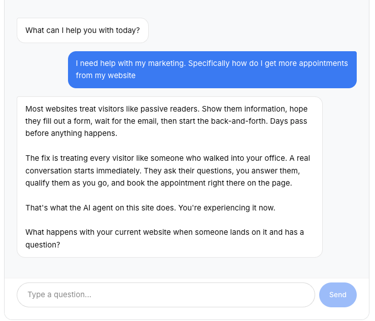 Site Conversation Agent screenshot thumbnail 2
