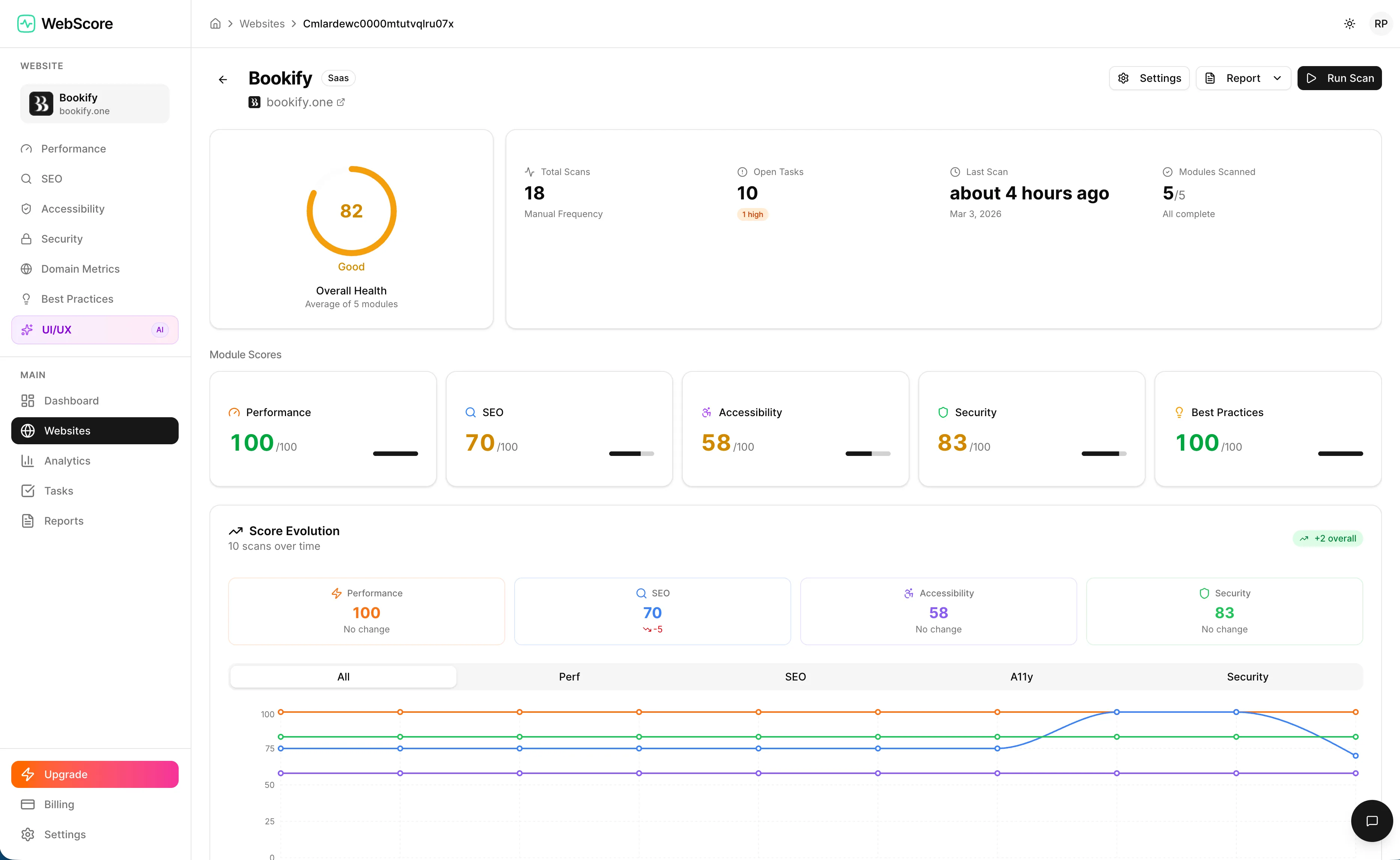 WebScore screenshot 1 of 2