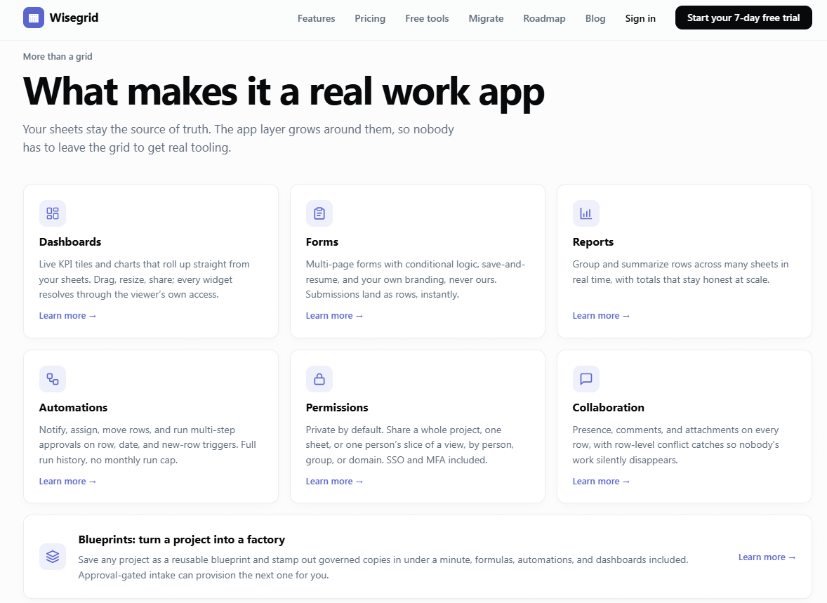 Wisegrid screenshot 1 of 1