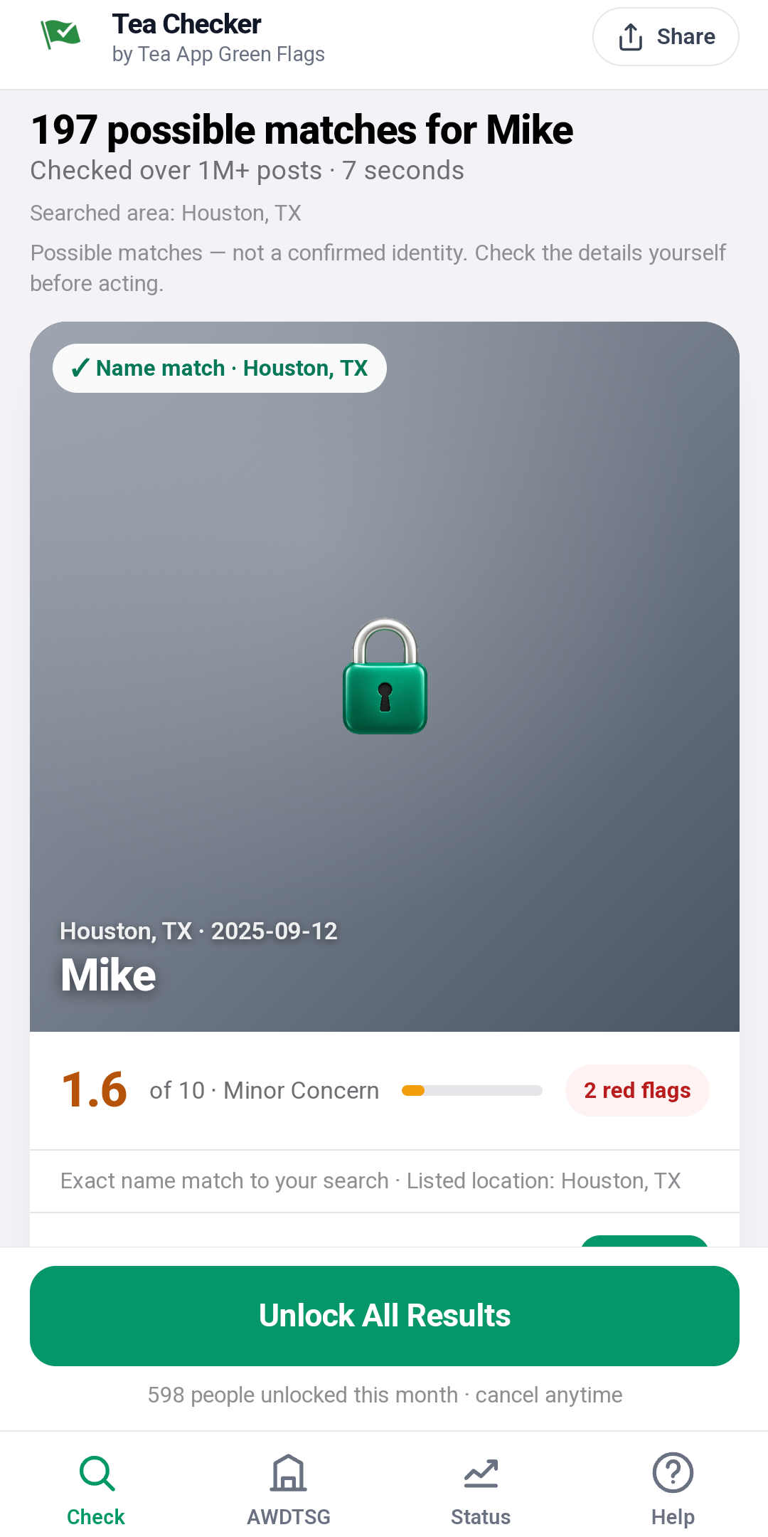 Tea App Green Flags — Tea App Checker screenshot thumbnail 3
