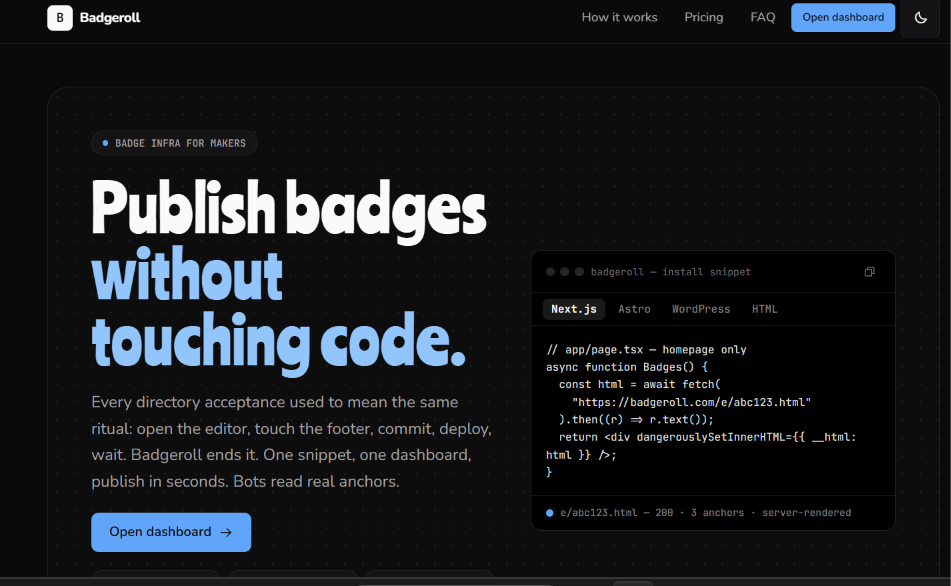 Badgeroll screenshot 1 of 1