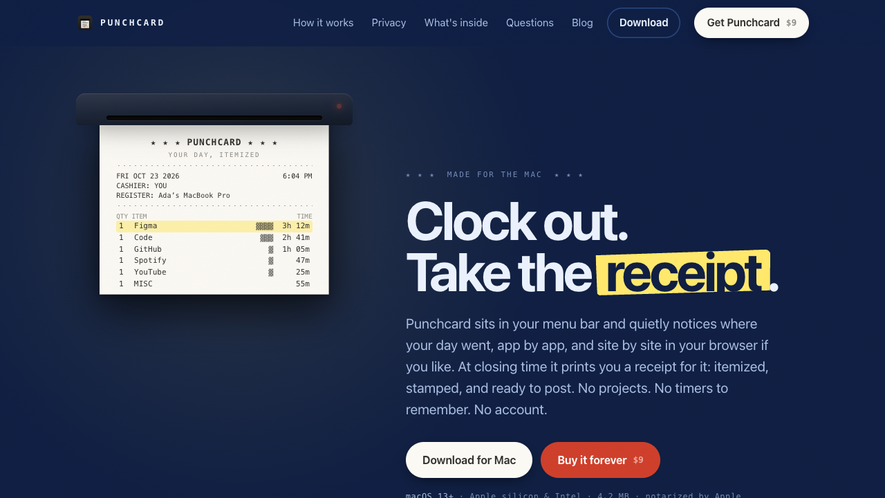Punchcard screenshot 1 of 1