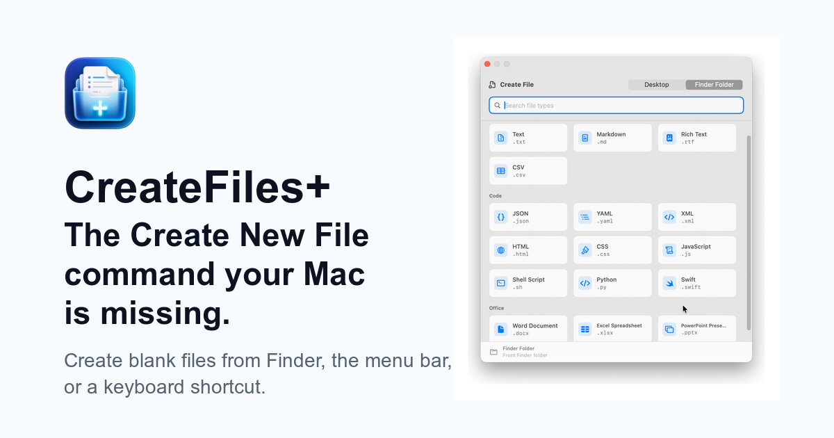 CreateFiles+ screenshot 1 of 6