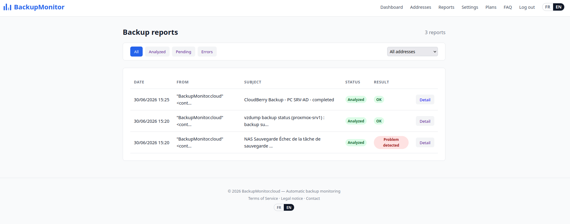 BackupMonitor.cloud screenshot thumbnail 3