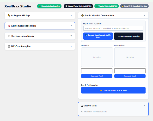 XealBrax AI Auto Blogging Engine screenshot 1 of 3