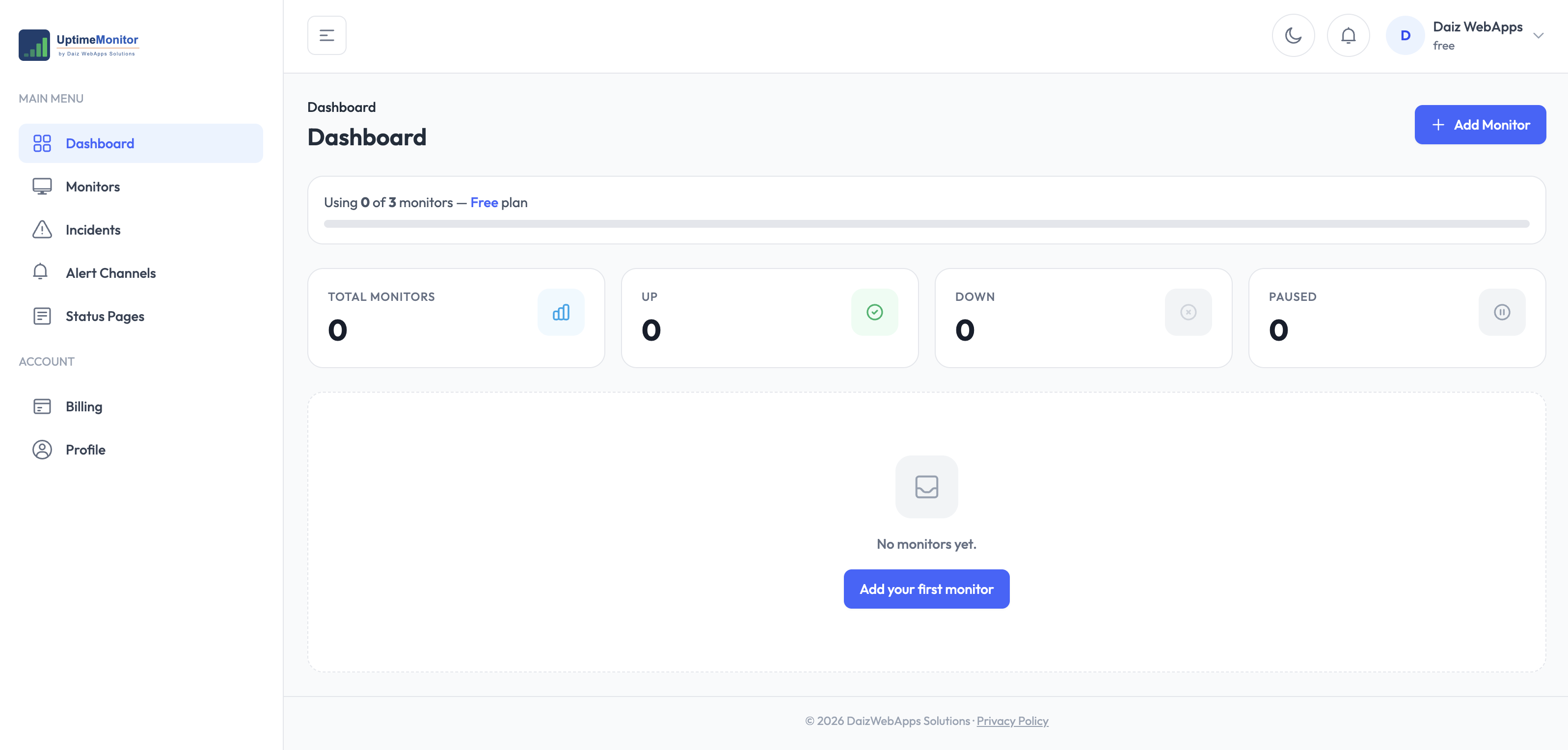 Uptime Monitor screenshot thumbnail 2