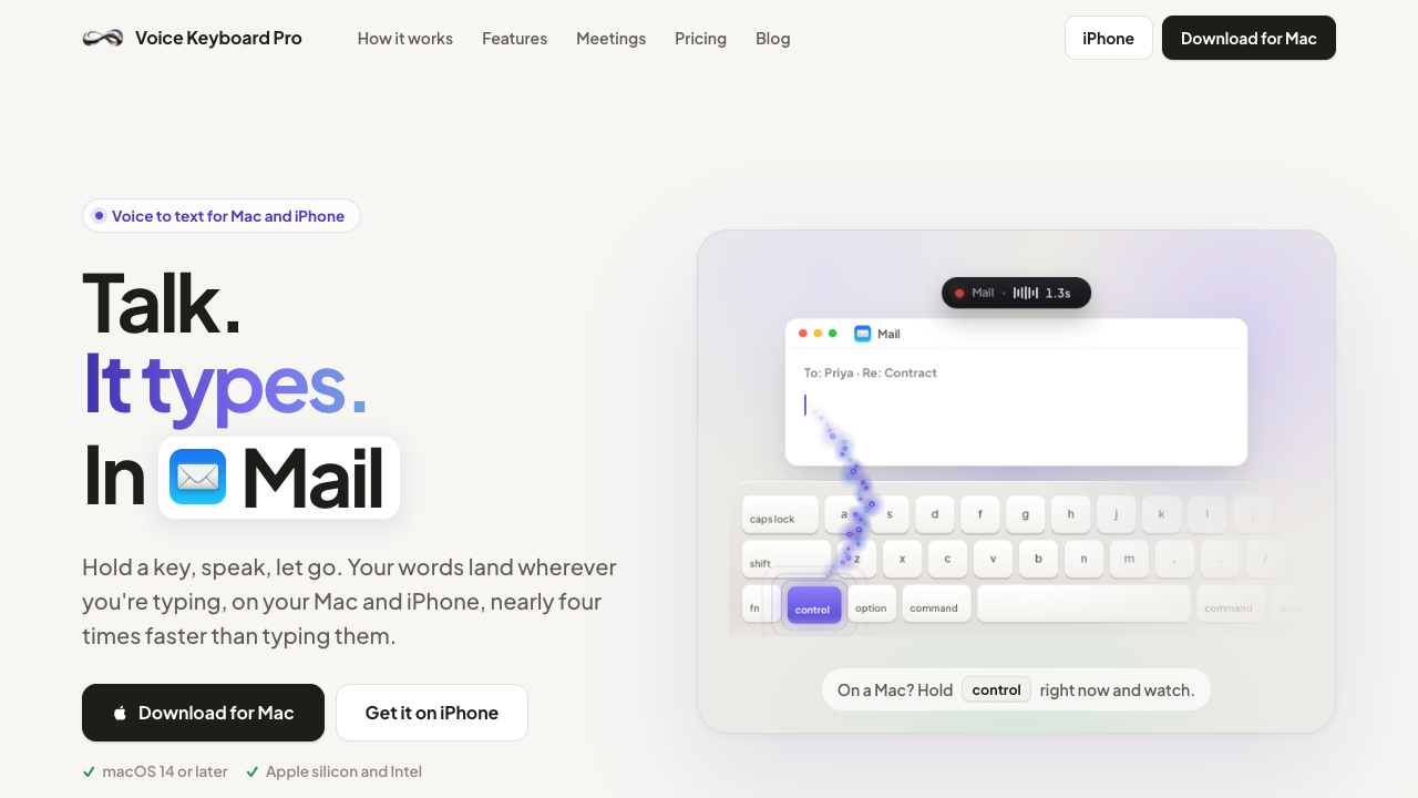 Voice Keyboard Pro screenshot 1 of 1