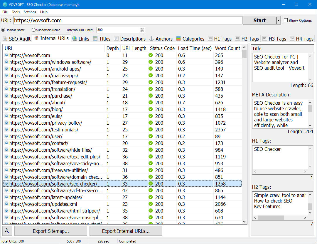 SEO Checker for Windows screenshot 1 of 6