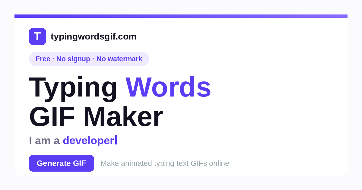 Typing Text GIF Generator screenshot 1 of 1