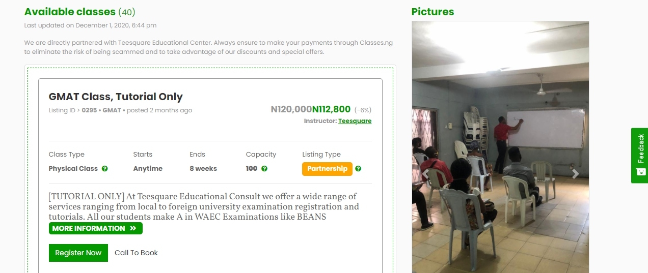 Classes.ng screenshot thumbnail 5