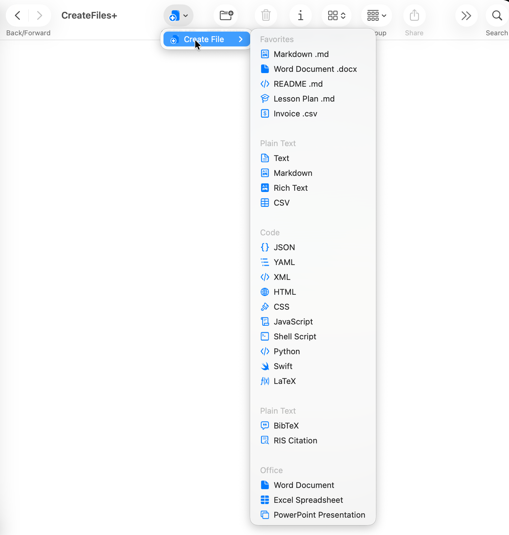 CreateFiles+ screenshot thumbnail 6
