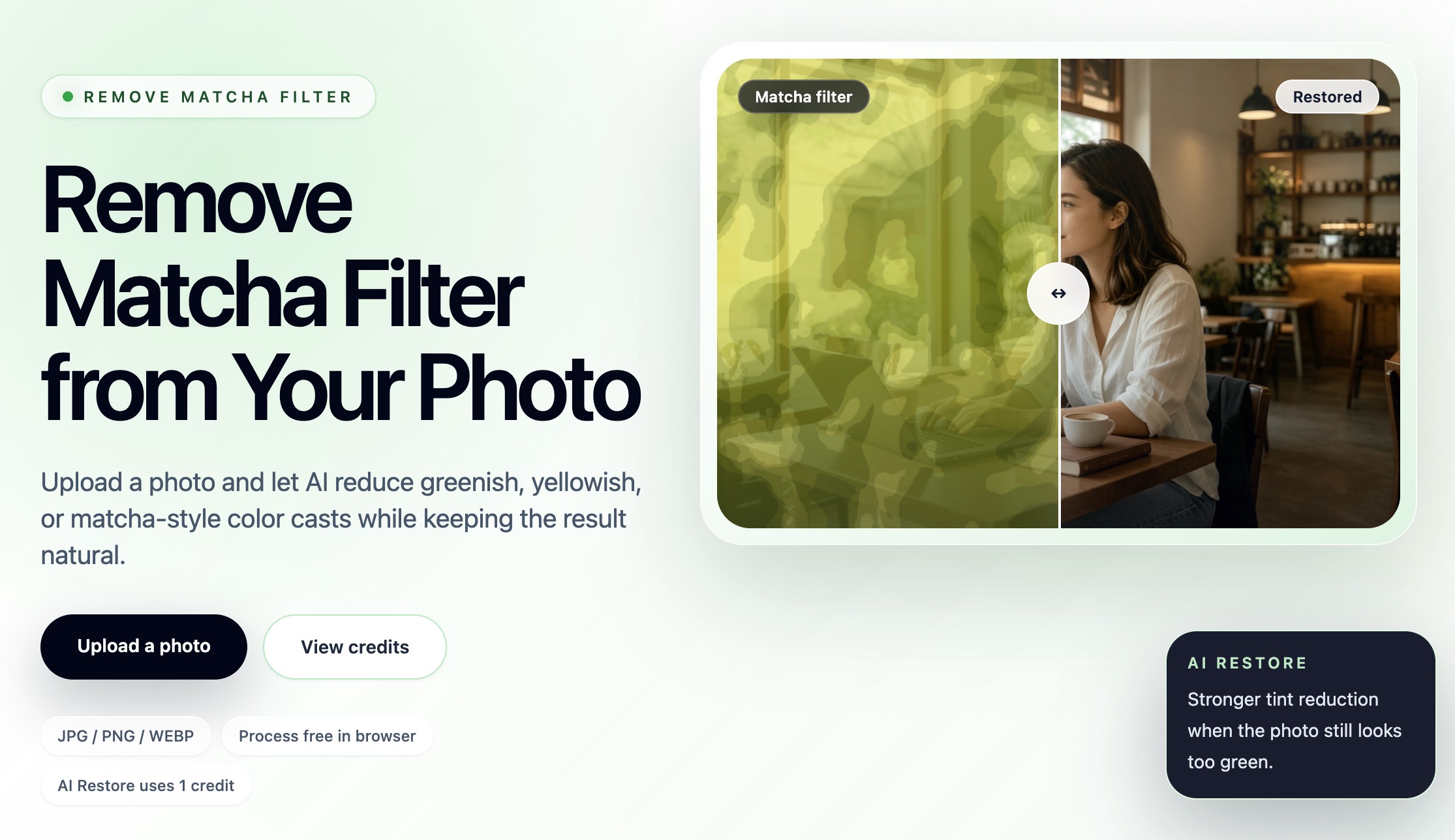Remove Matcha Filter screenshot 1 of 1