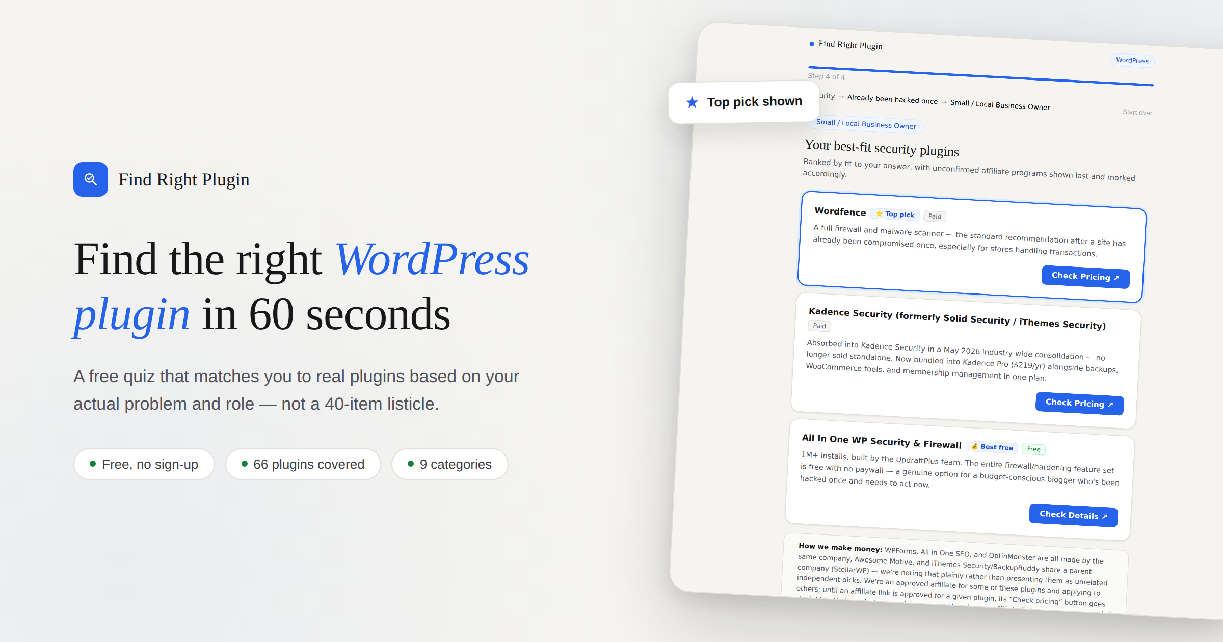 Find Right Plugin screenshot 1 of 4