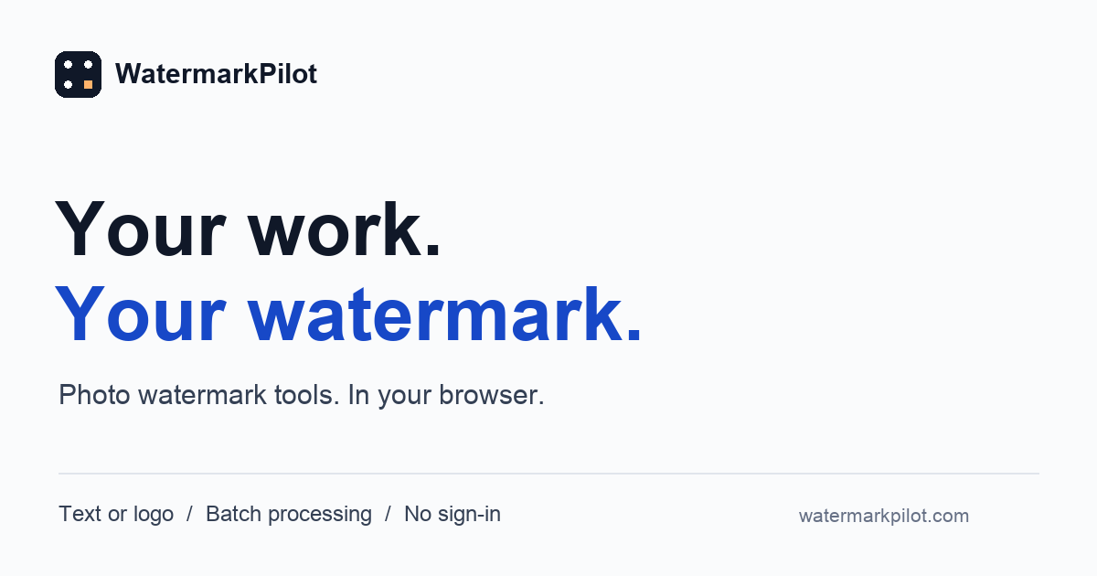 WatermarkPilot screenshot 1 of 1