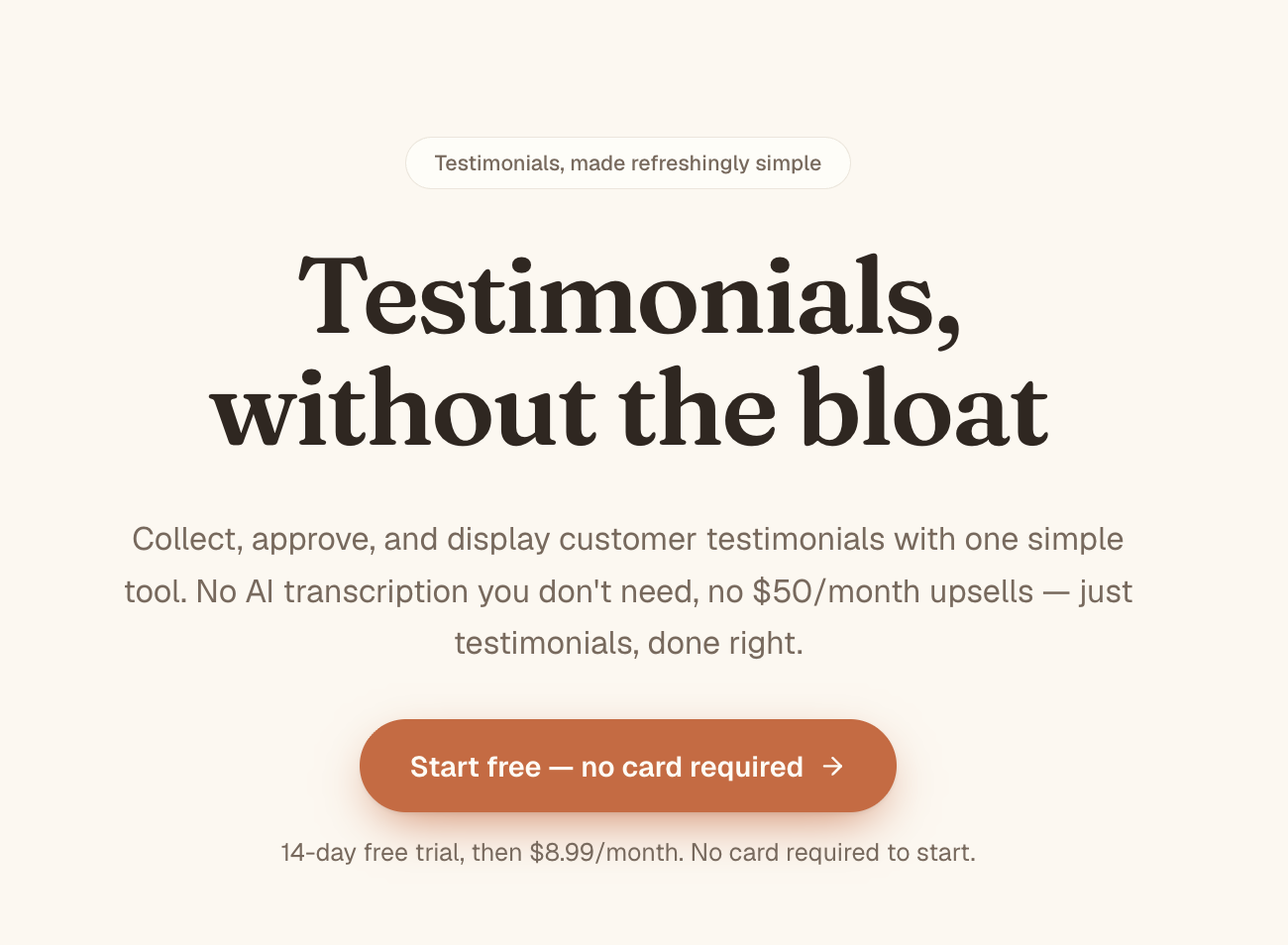 Simple Testimonials screenshot 1 of 1