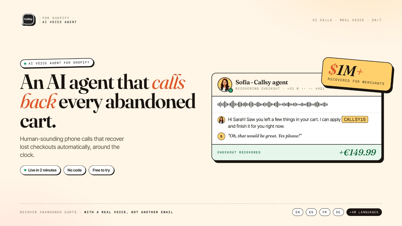 Callsy screenshot 1 of 6